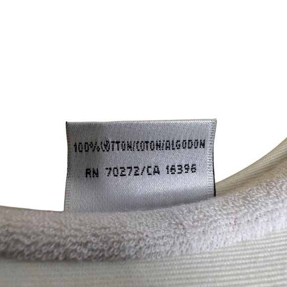 Liz Claiborne Womens White Cotton Adjustable Visor Hat Summer Embroidered Logo - Picture 7 of 8